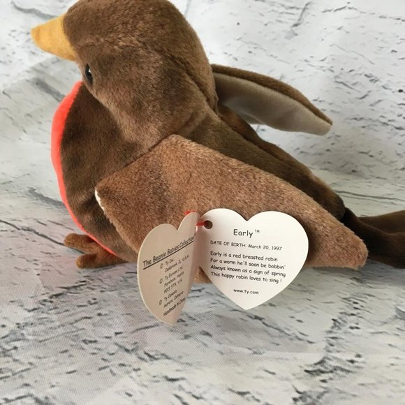 Early The Robin Ty Beanies Babies DM25 - Picture 6 of 6